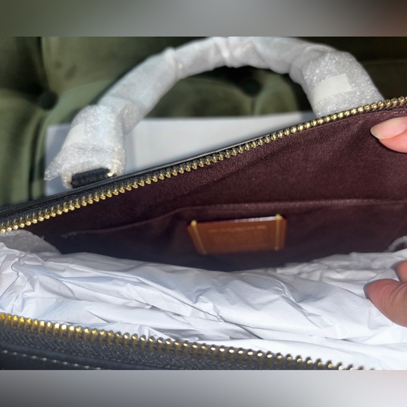 NWT Coach Georgia Satchel Bag In black pebbled leather - Picture 15 of 15